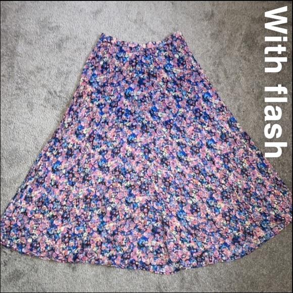 Decree multi colored floral-like bohemian maxi/mini skirt, Medium - Picture 2 of 16